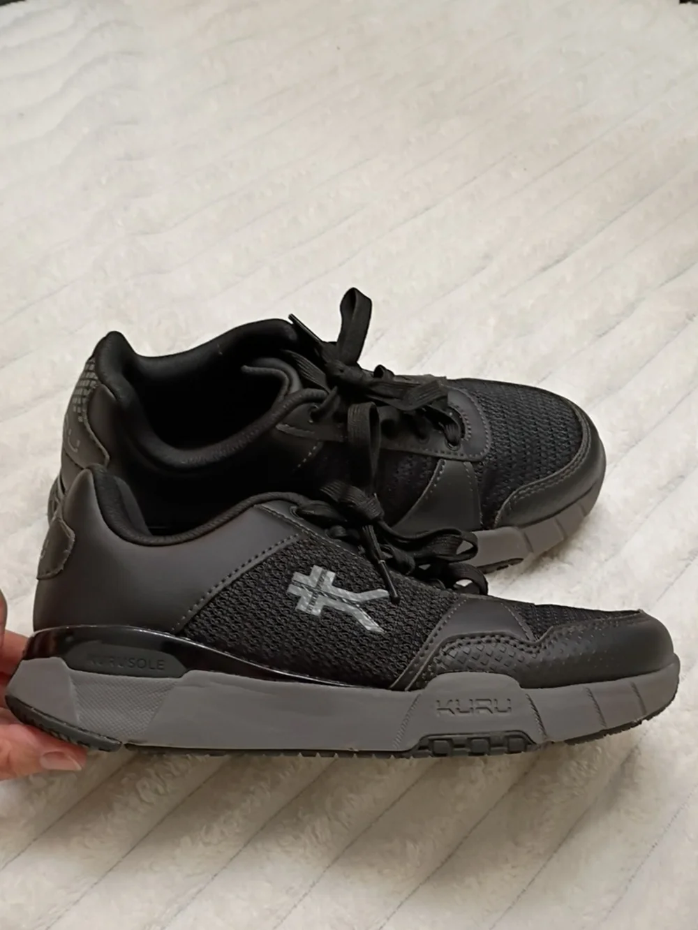 Kuru Quantum 2 Black Plantar Fascitis Orthopedic Support Walking Work Shoes 7W